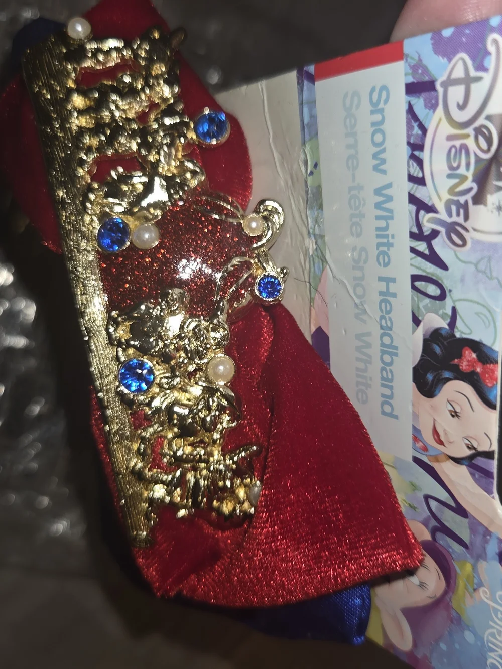 Disney Snow White Red & Blue Bow Headband